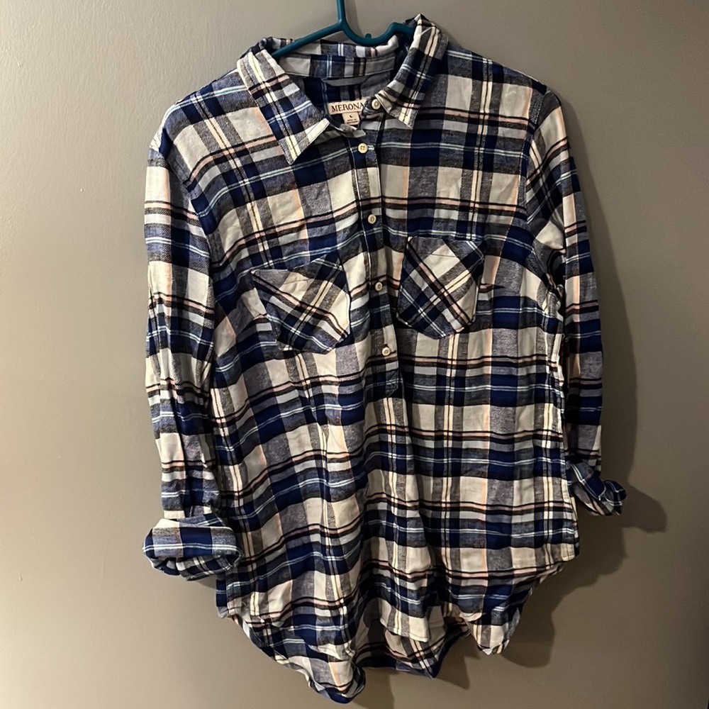 4 button flannel